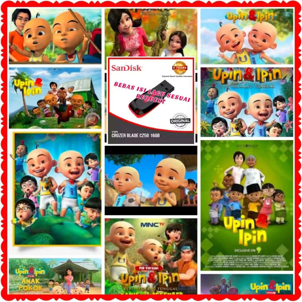 FLASHDISK FILM UPIN IPIN-FLASHDISK UPIN IPIN-FLASHDISK ISI FILM KARTUN ANAK-USB ISI FILM KARTUN ANAK