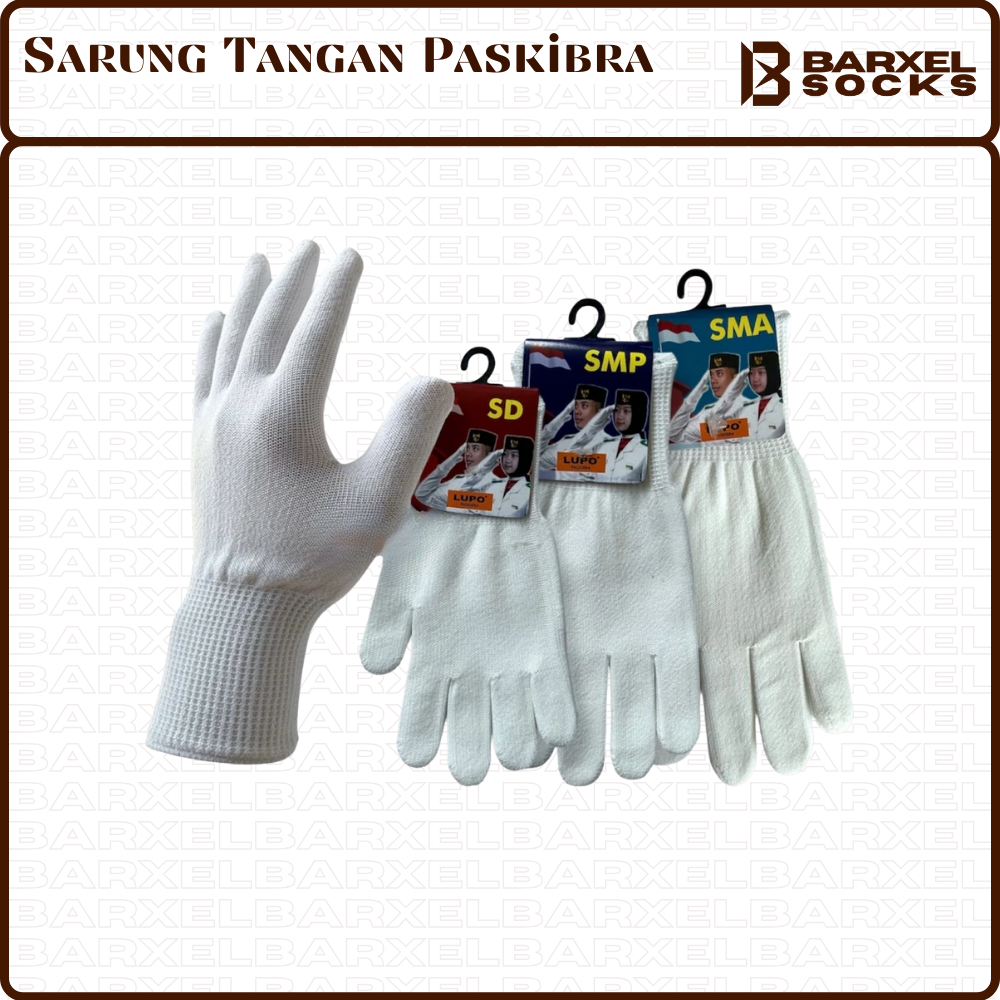 sarung tangan  upacara bendera paskibra SD SMP SMA