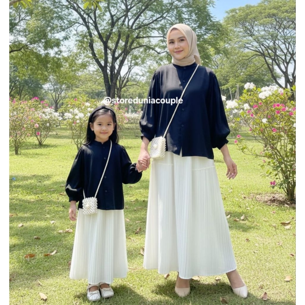 Ravina Kemaja Couple Ibu Anak Perempuan / Baju Couple Ibu Dan Anak Perempuan / Blouse Couple Mom Kid