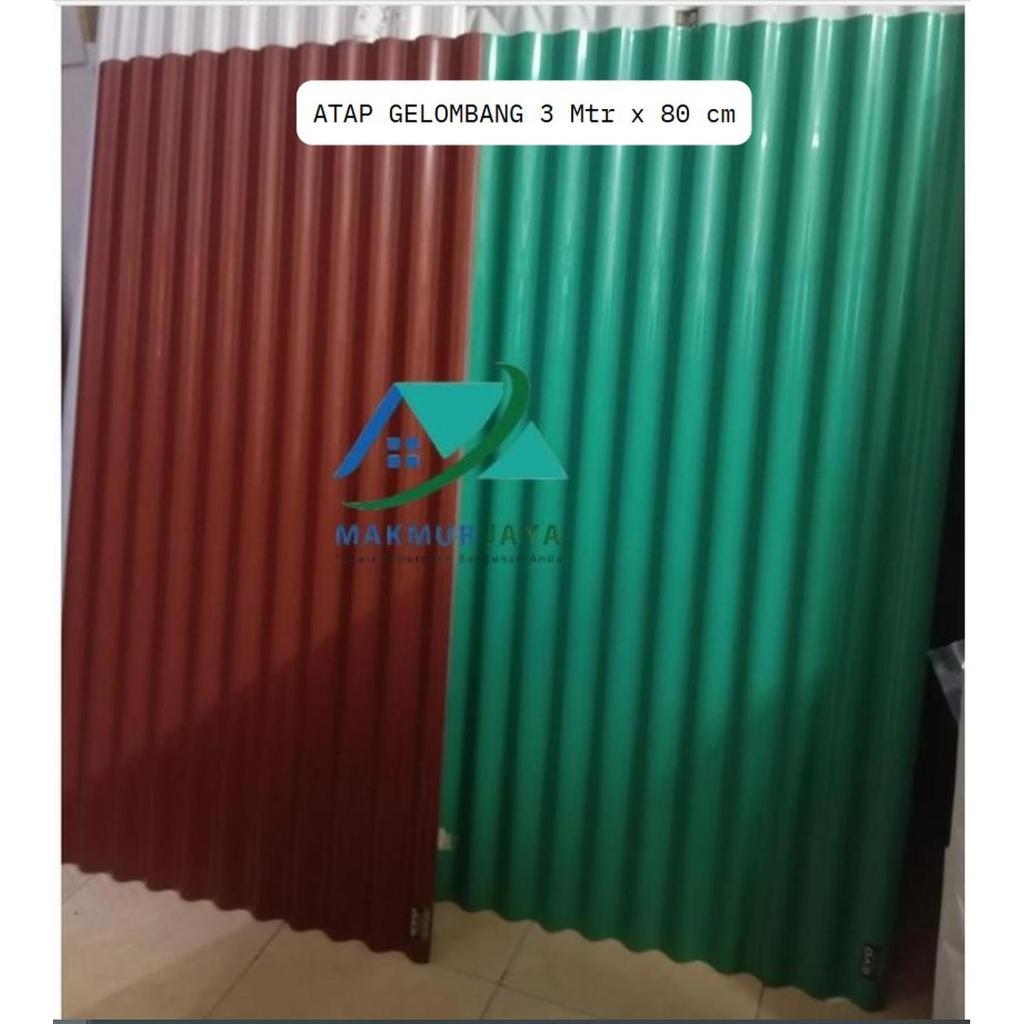 Atap gelombang PP multigreen 3m ECO multiroof gogreen warna tebal