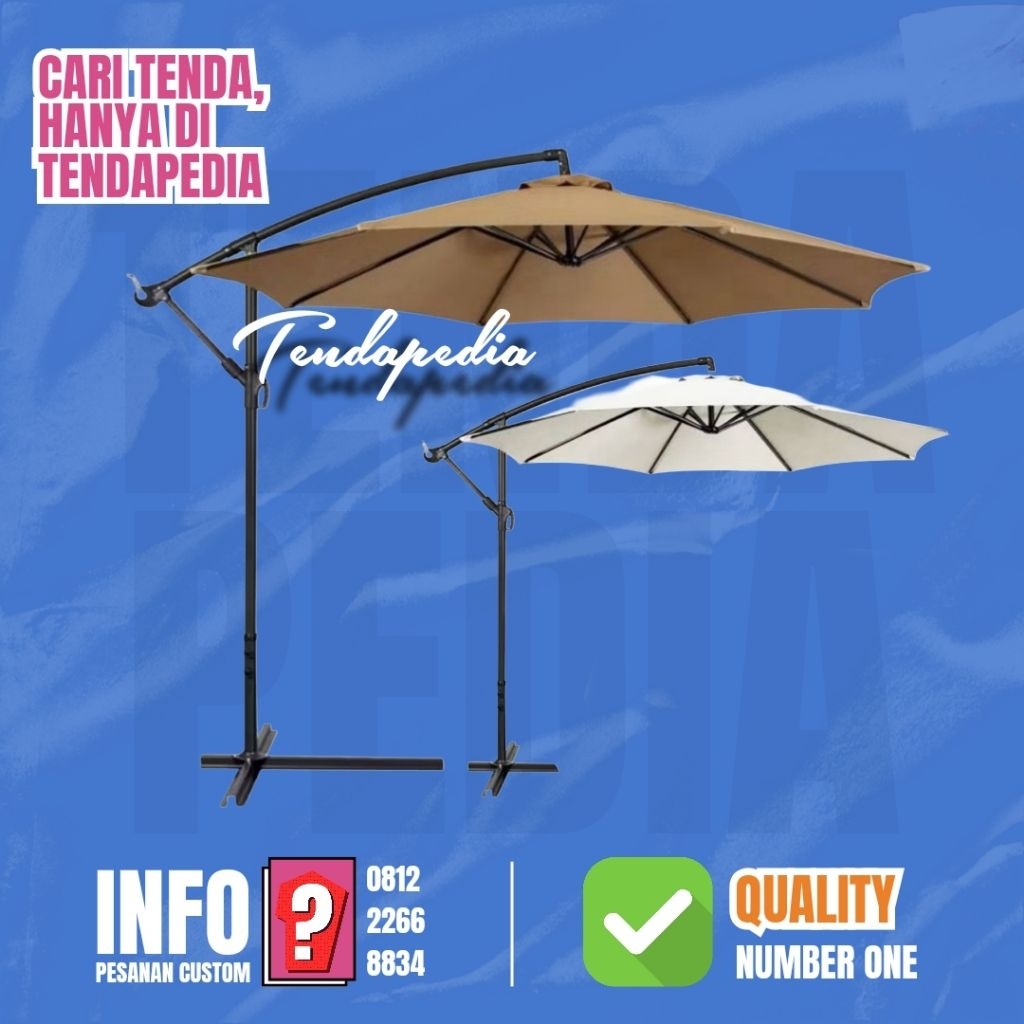 TENDA PAYUNG GANTUNG SUPERLUX DIAMETER 3M/ TENDA PAYUNG TIANG SAMPING