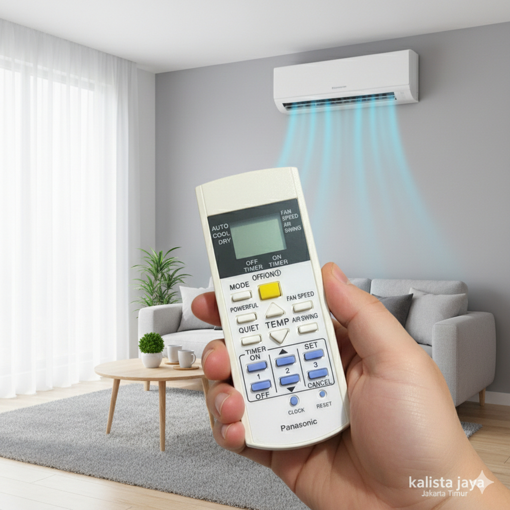 REMOTE REMOT AC PANASONIK A75C2648 A75C3269 POWERFUL TITIK 2 ORIGINAL ASLI