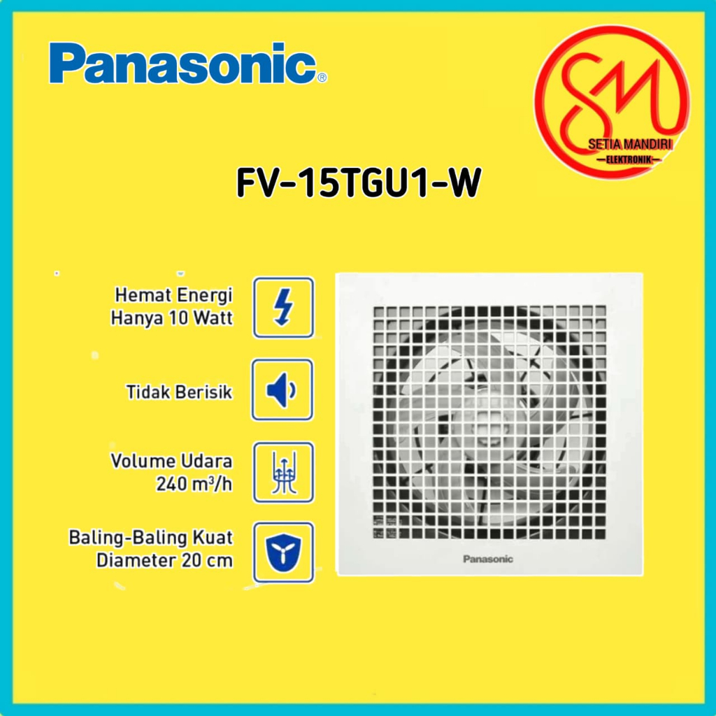 Panasonic FV15TGU1 W Kipas Ventilasi Plafon 6 Inch Putih
