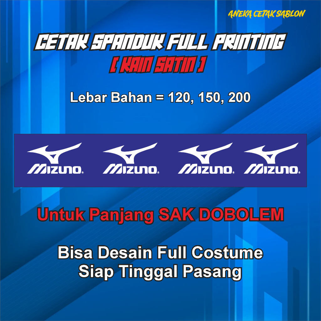 SPANDUK FULL PRINTING KAIN SATIN LEBAR 120 - ANEKA CETAK SABLON