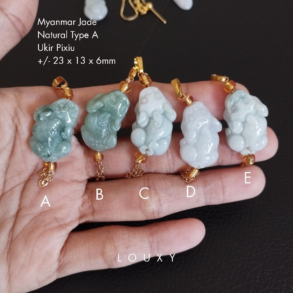Liontin Giok Alami Ukir Pixiu Liontin Giok Myanmar Ukir Pixiu Giok Natural