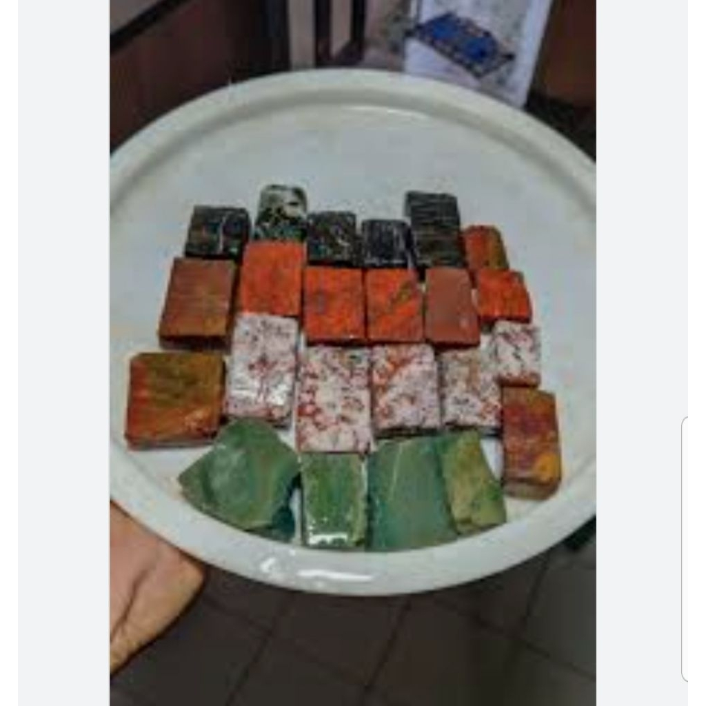 batu akik rough campuran