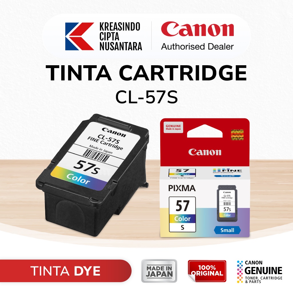Canon CL 57 Small Color Tinta Original - Tinta Canon E410 E470 E3170 E4570 - Tinta Cartridge Katrid 