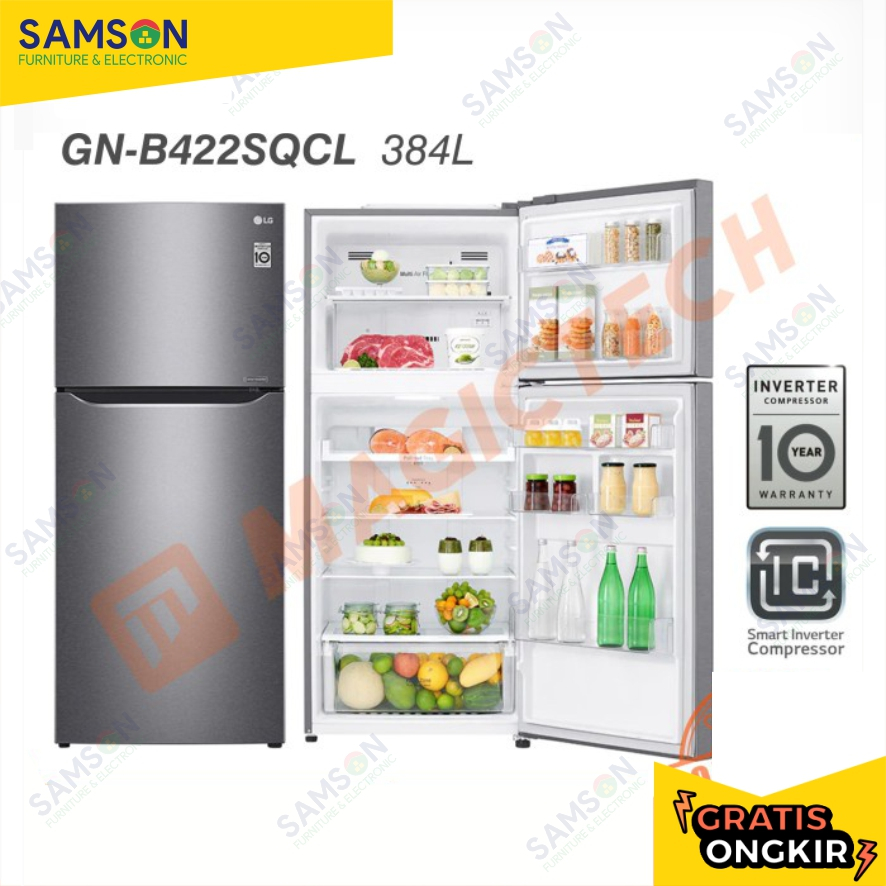 KULKAS LG 2 PINTU GN-B422SQCL SMART INVERTER 384L
