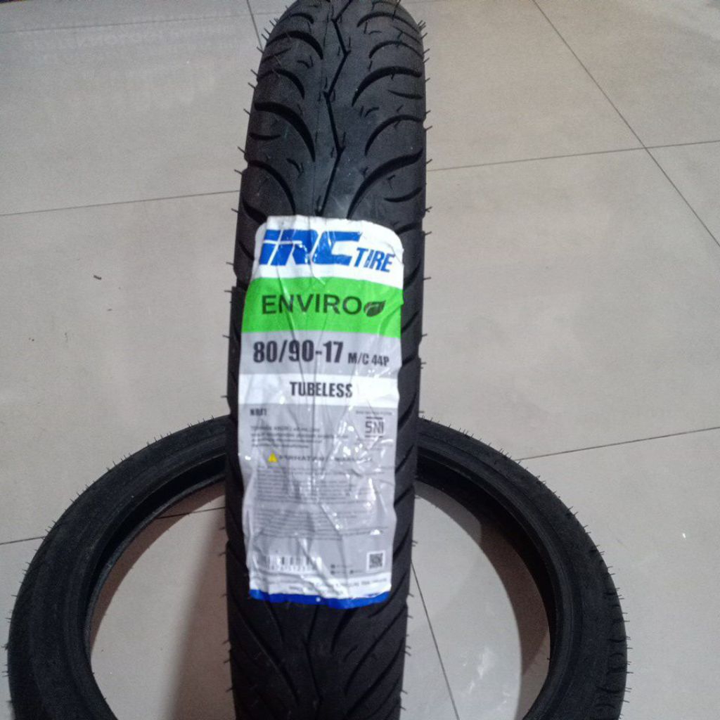 BAN LUAR TUBELESS MOTOR BEBEK IRC 80/90-17 ENVIRO