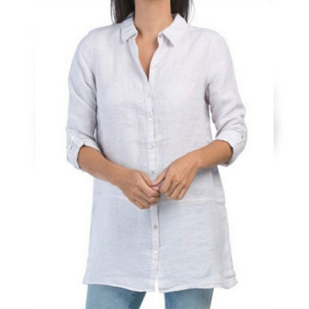 TAHARI linen tunic