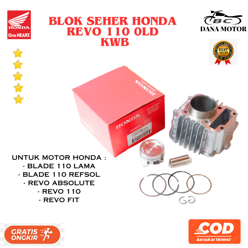 Blok Seher Revo Ori / Blok Mesin Blade / Blok Piston Honda Revo Fit Original Premium - KWB