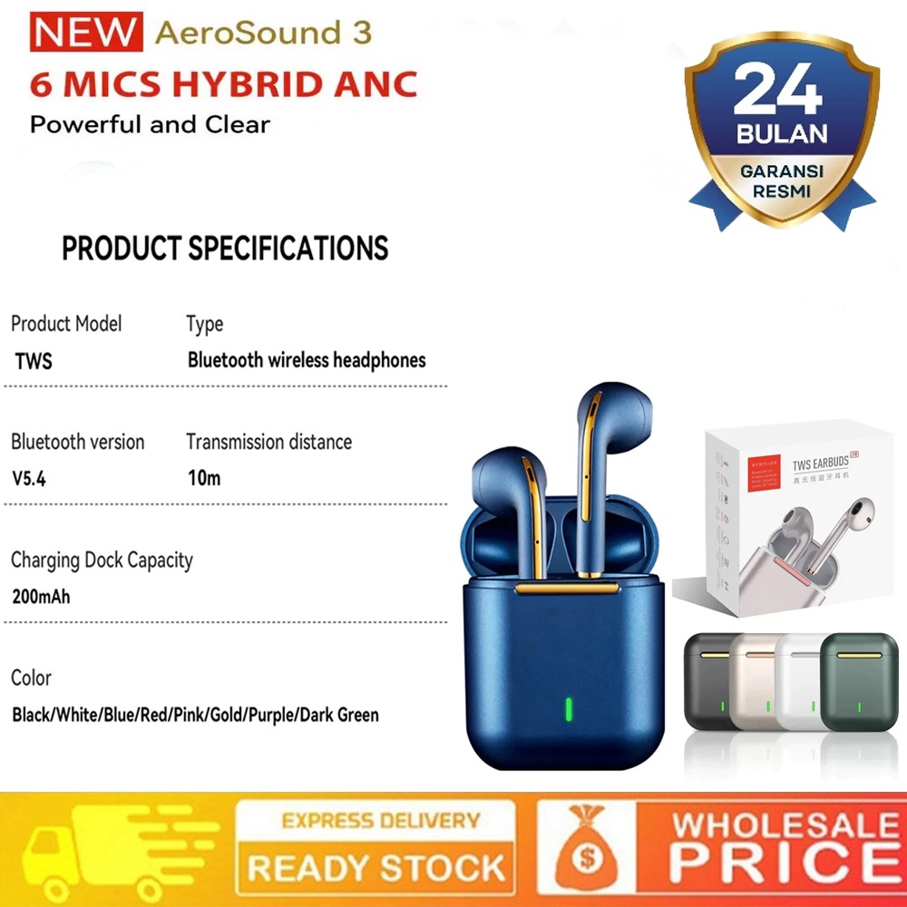 2026 New J18 Bluetooth 5.3 TWS HIFI Earphone Tahan Air