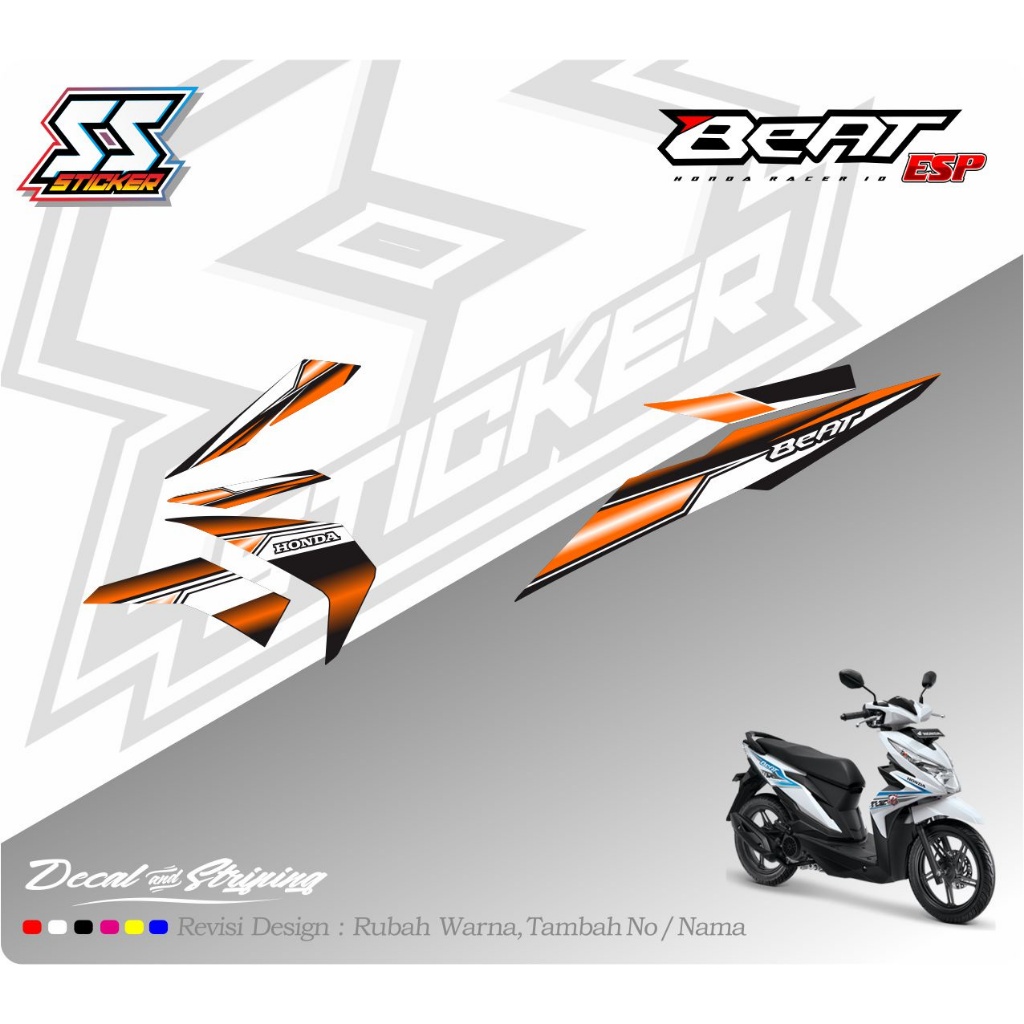 Striping Stiker Motor Beat Esp Custom Design 23