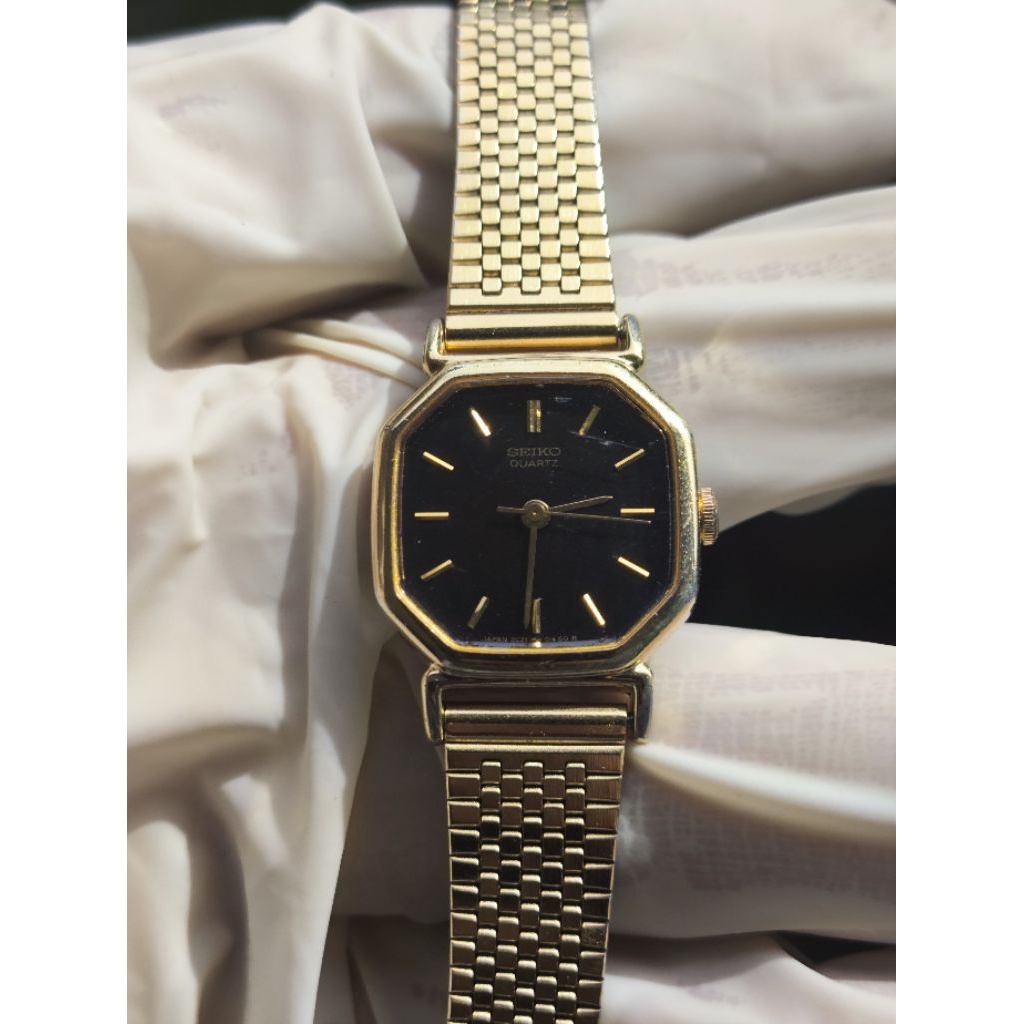 (Harga Net) Jam Tangan Seiko Octagonal 2C21-5170 All Original Quartz Baterai (Untuk Perempuan) Vinta