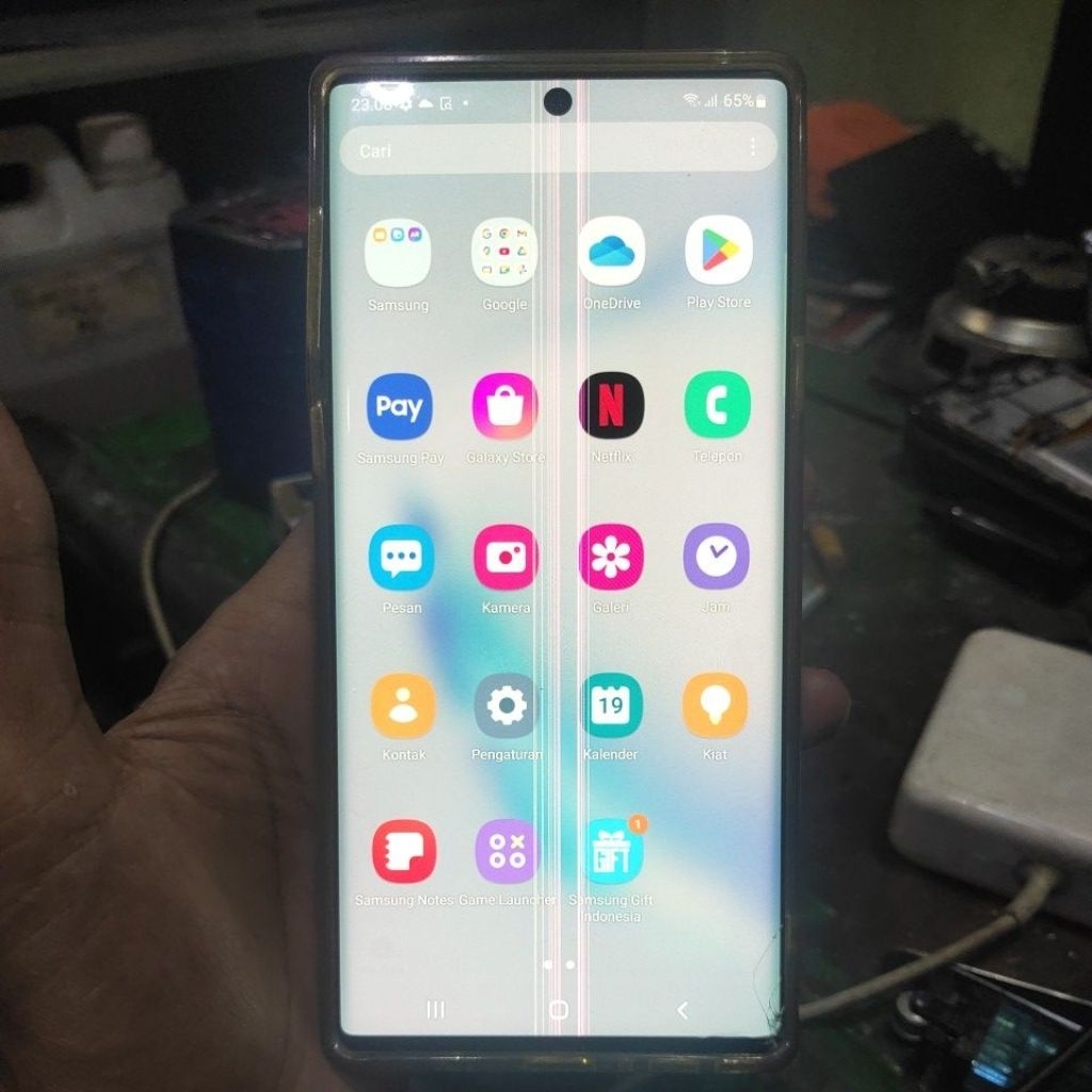 lcd samsung note 10 plus copotan minus garis asli copotan bonus prime