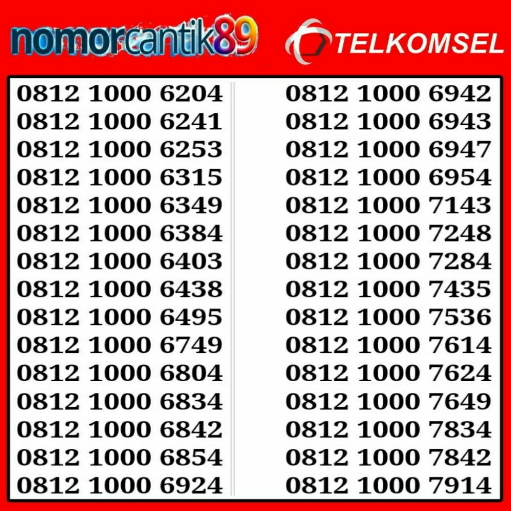 nomor cantik simpati kartu simpati prabayar support 5G seri 1000