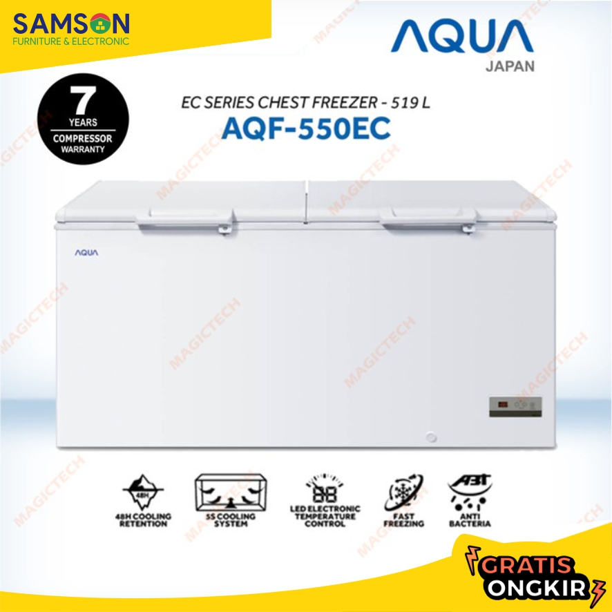 CHEST FREEZER AQUA AQF-550EC / AQF-550 ANTI BACTERIA 519 LITER