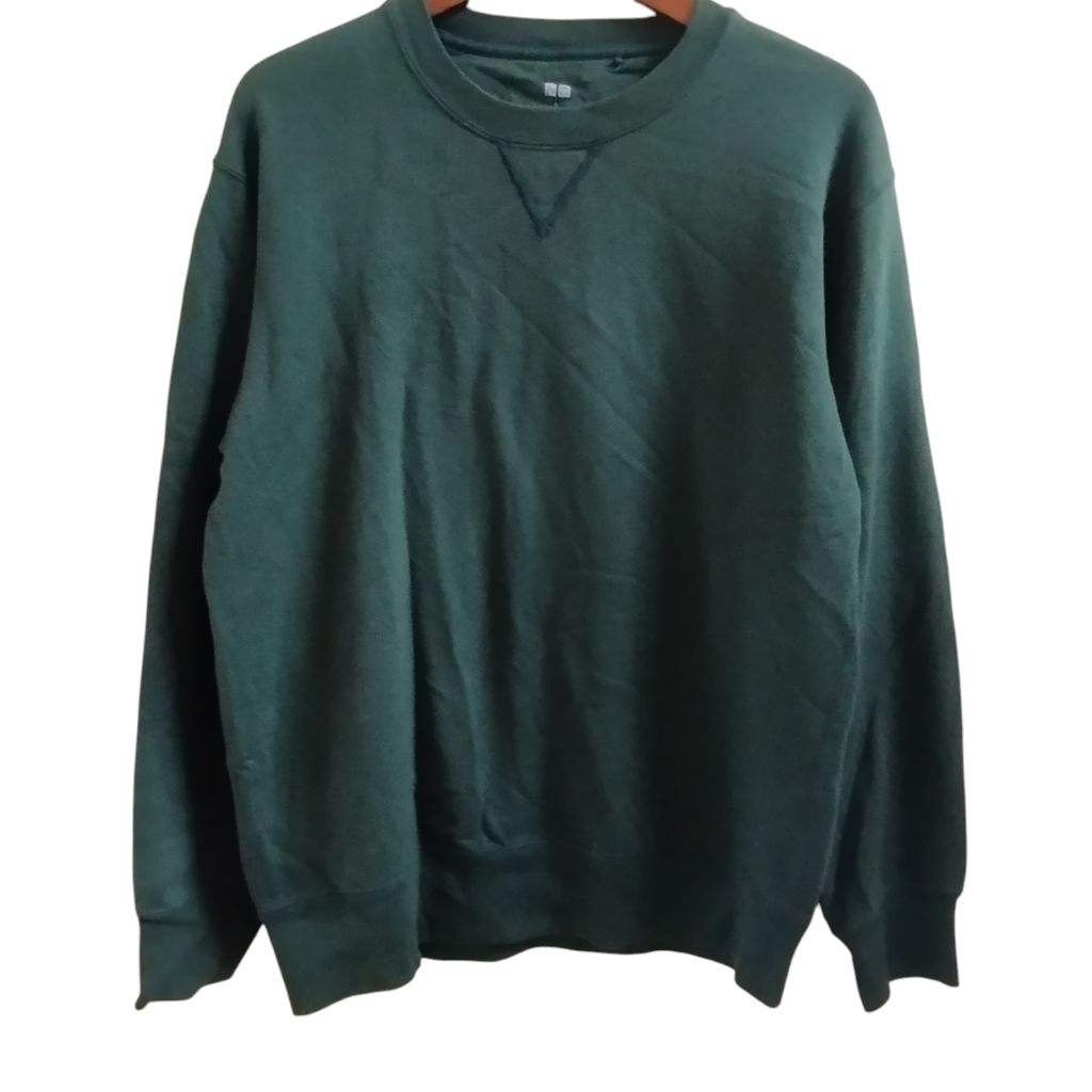Crewneck Sweatet Uniqlo Hijau