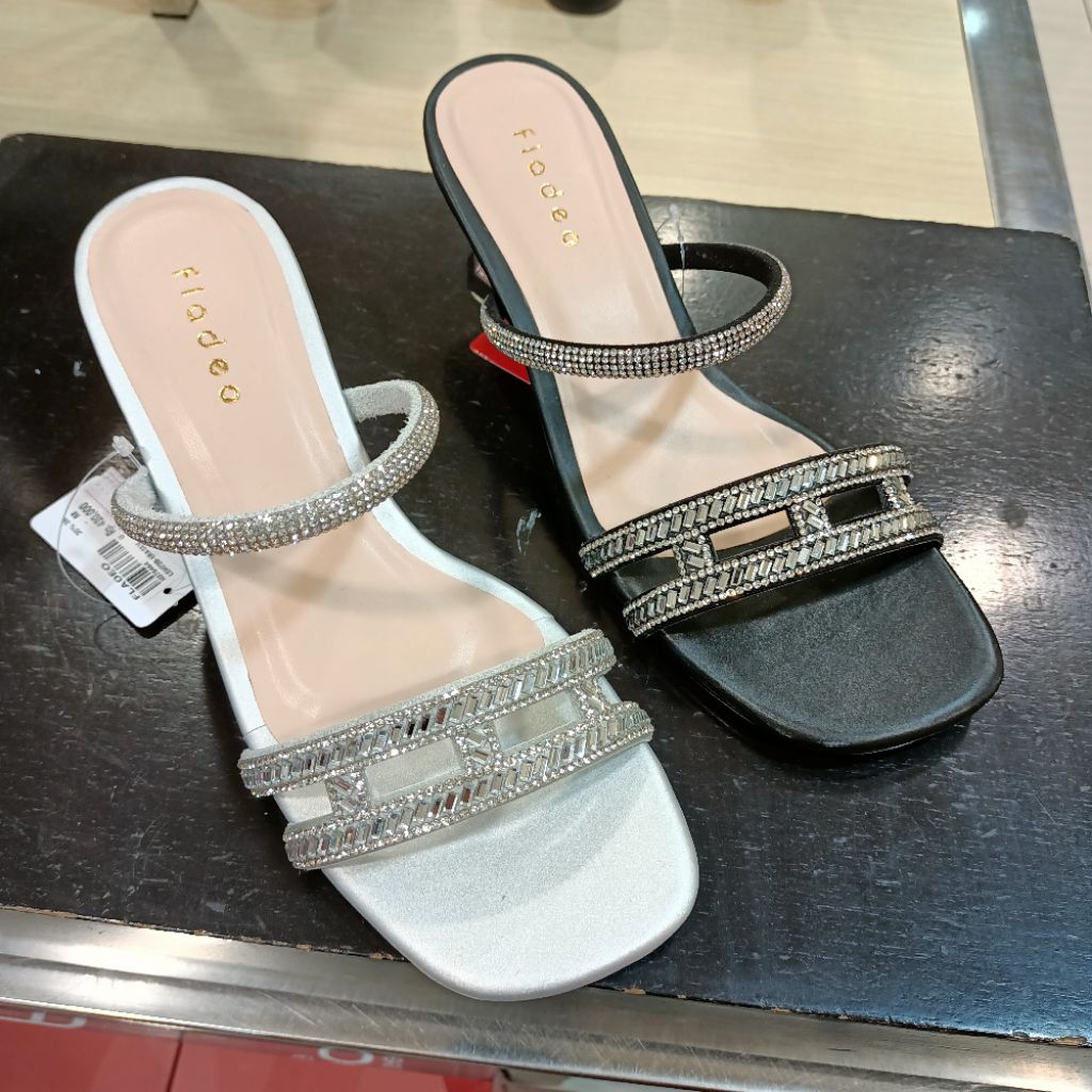 sandal wanita pesta heels 5cm FLADEO original