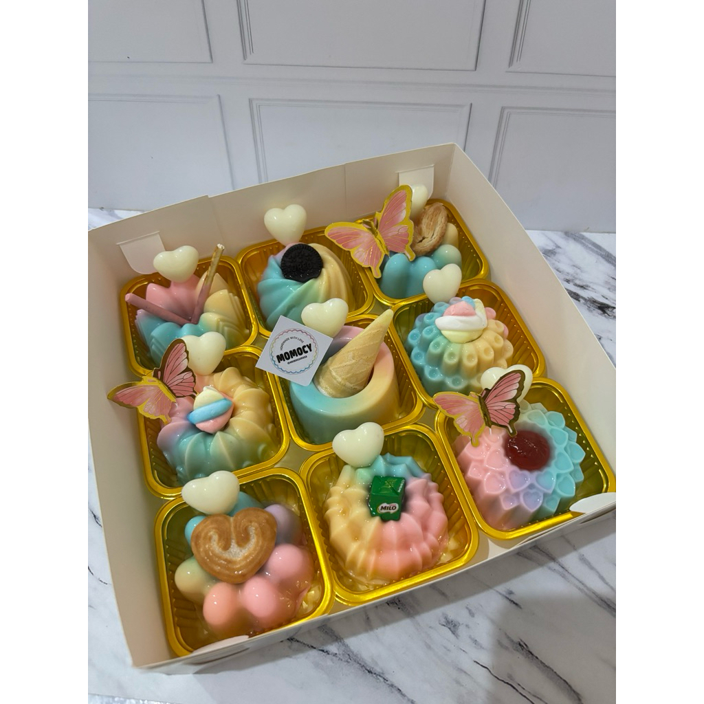 MILKY PUDING RAINBOW/ PUDING HAMPERS/PUDING ULANG TAHUN/PUDING NATAL