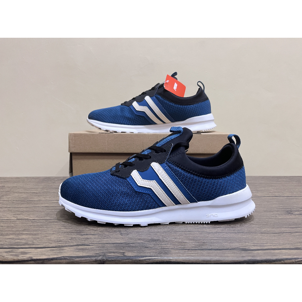 Sepatu sneaker casual pria Piero Terraflex / Navy Black White Original