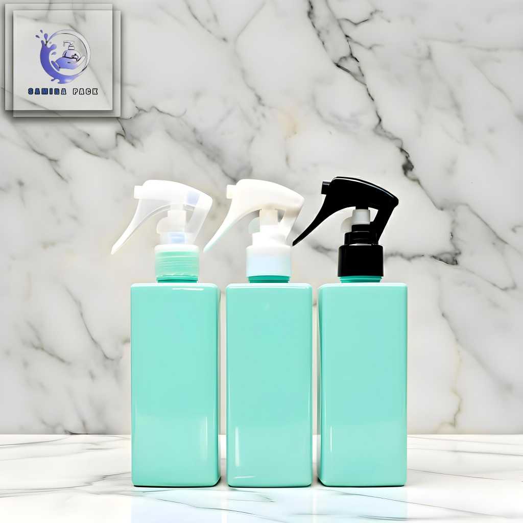 Botol Spray 250ml Kotak Plastik Pet Hijau / Botol Triger 250 Ml Plastik Tebal