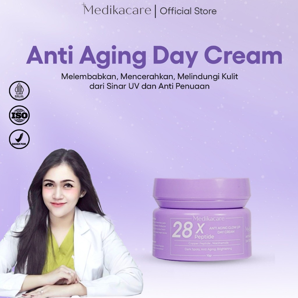 Anti Aging Day Cream Medikacare Skincare | Mencerahkan Kulit, Menyamarkan Kerutan dan Flek Membandel