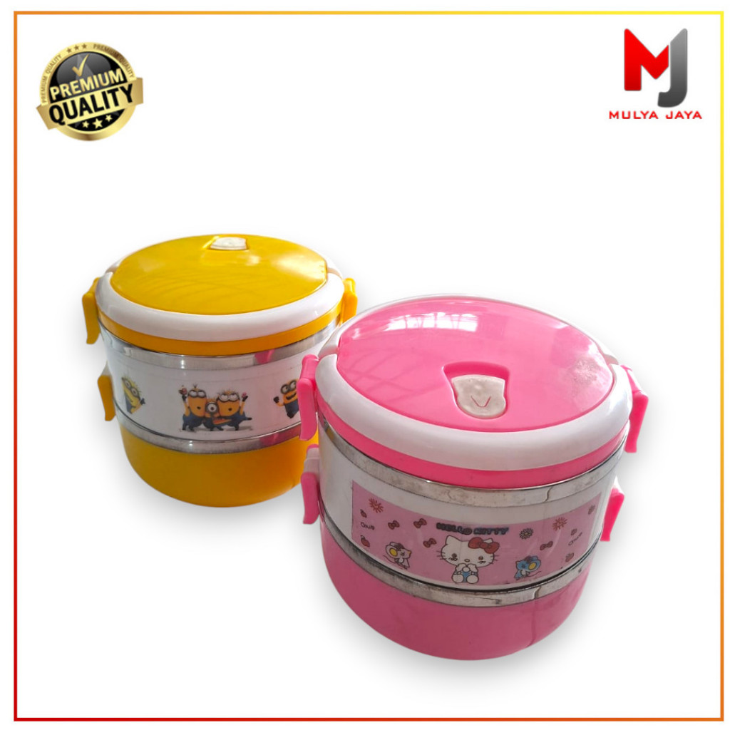 Mulya Jaya Rantang Karakter 2 Susun Stainless Steel Anak