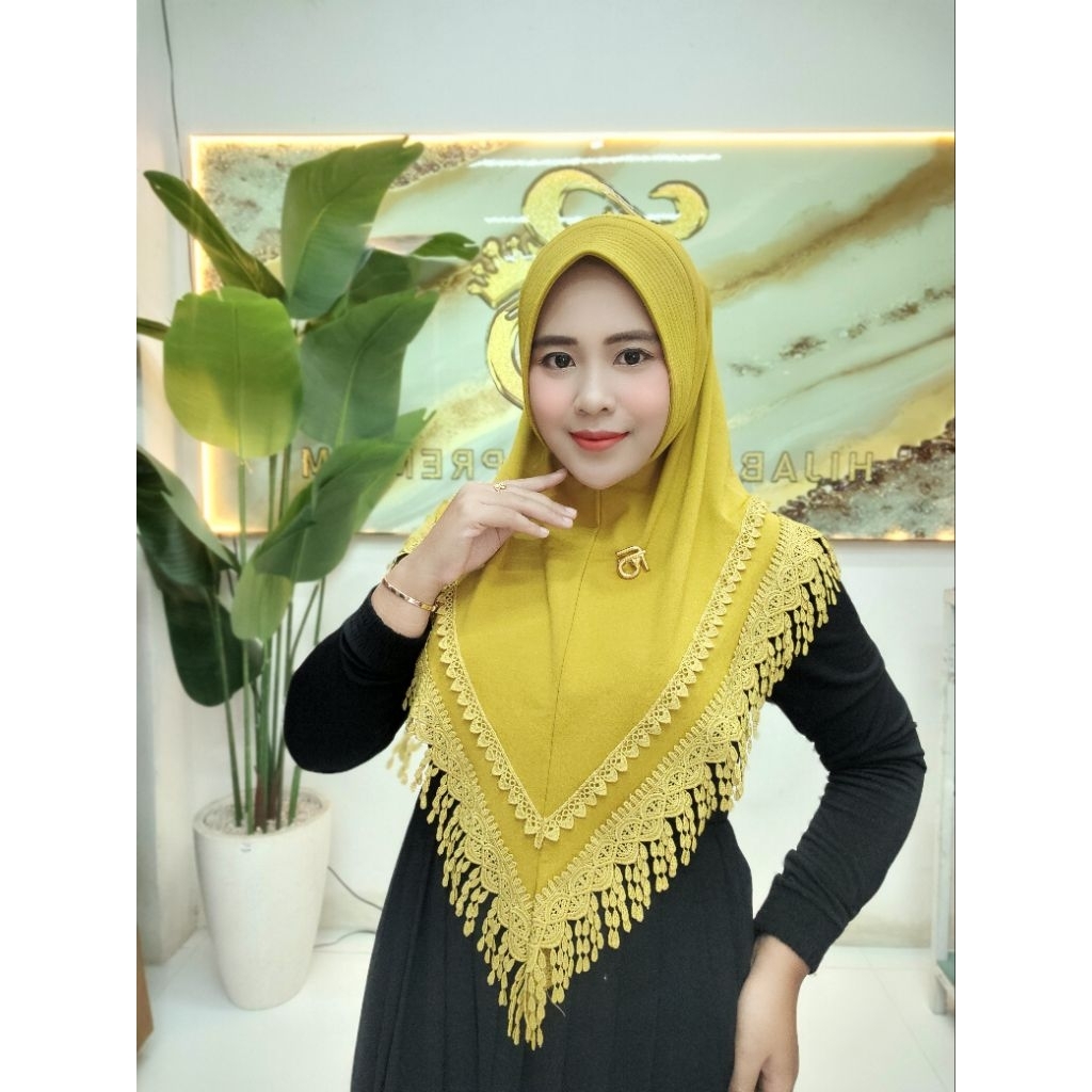 jilbab fo friska ped renda  rintik rumbai