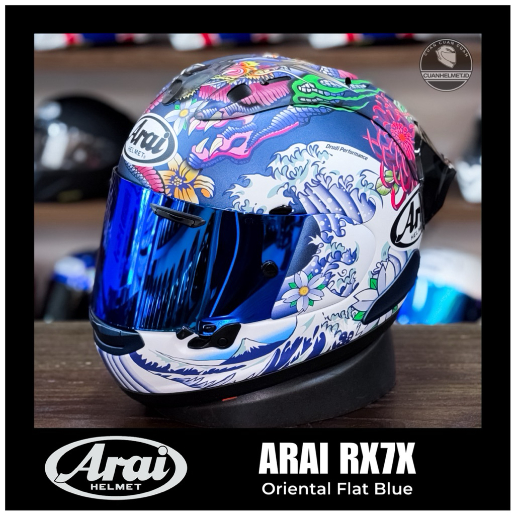 Arai RX7X Oriental Flat Blue