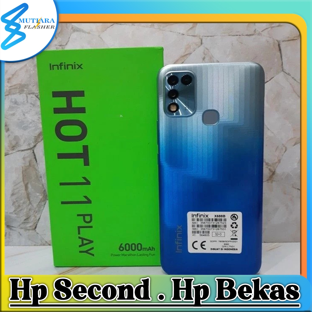 Infinix Hot 11 Play Ram 3/32GB | Ram 4/64GB Bekas Original Flasher Store
