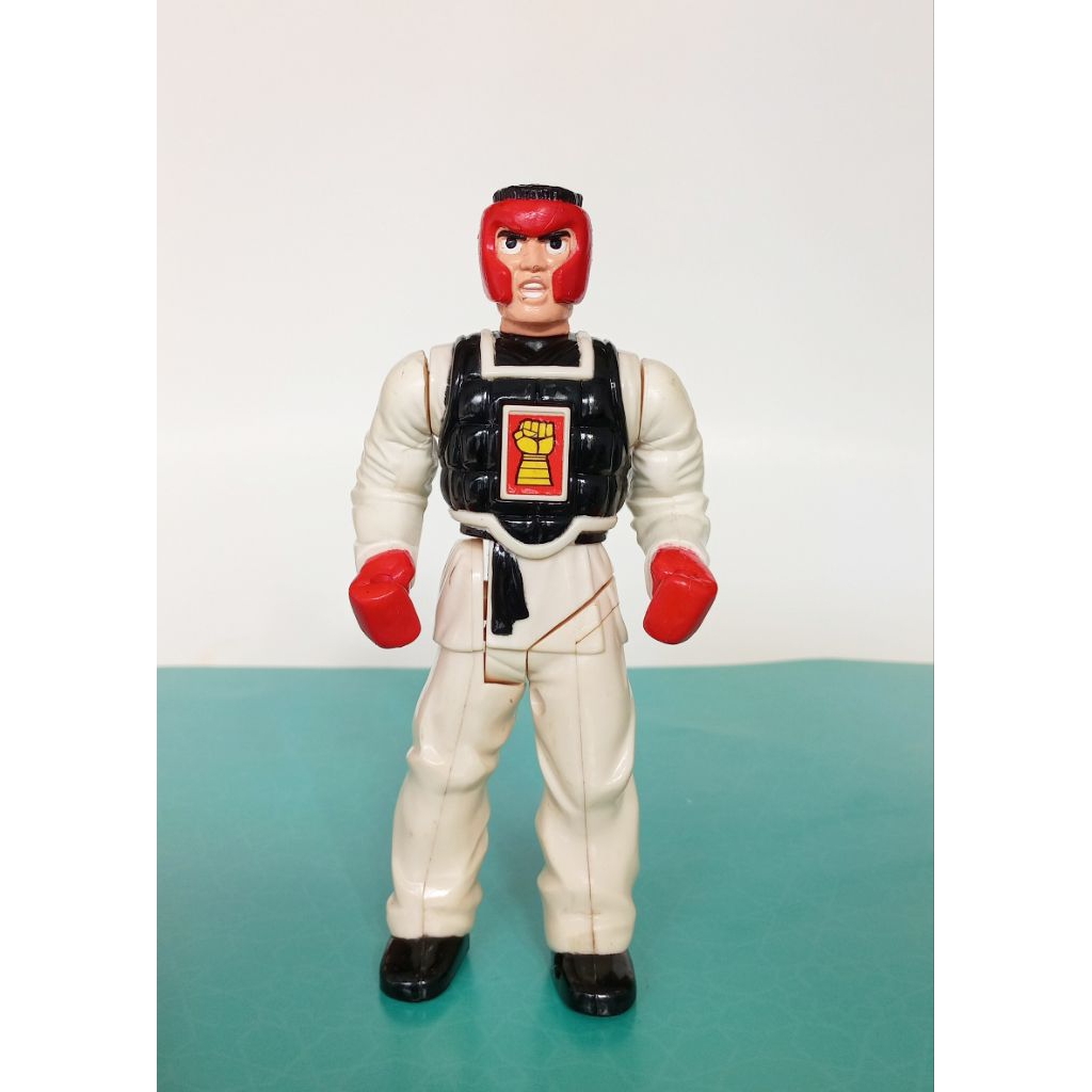 Rare vintage 1994 Kick Start Karate Fighters action figure by Milton Bradley, Approximately 5.75 inc