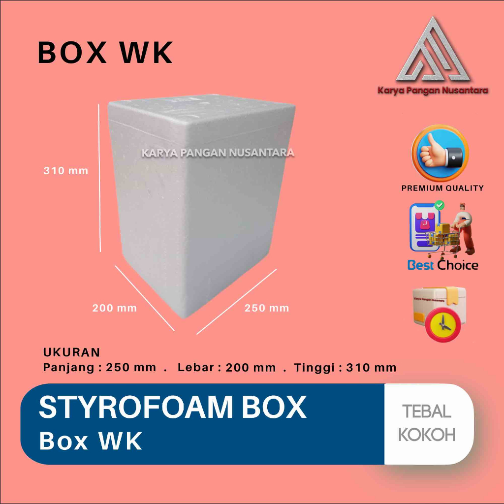 STYROFOAM BOX WK BOX ES BOX GABUS BOX STYROFOAM BOX KECIL BOX WAWAN KECIL 25x20x31 CM