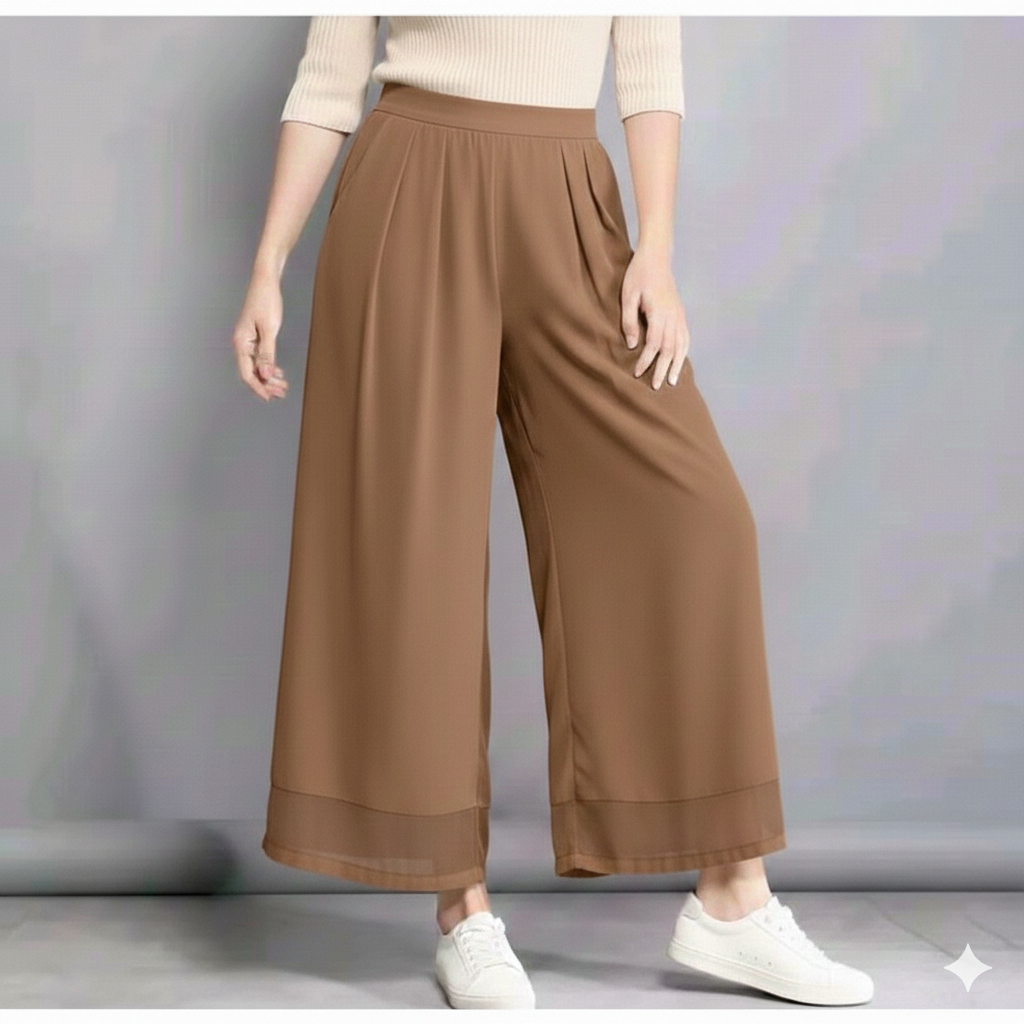 Celana Panjang Wanita/Celana kulot Korean style 2 Layer doubel furing casual