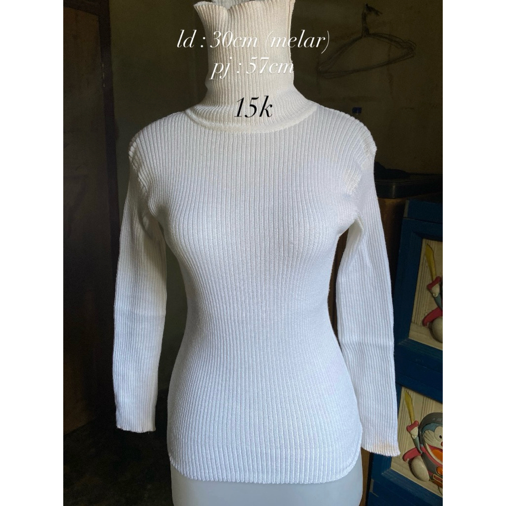 inner baju rajut white