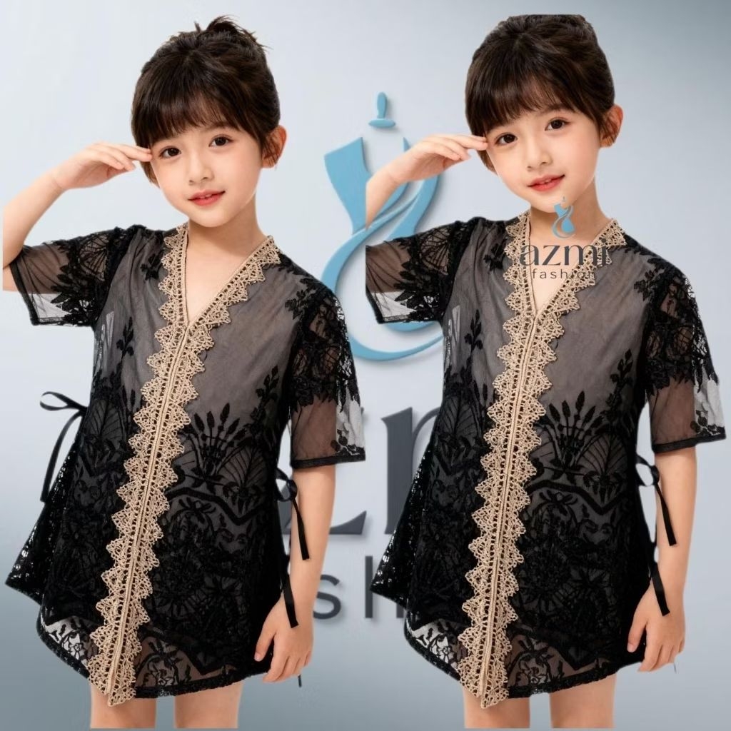kebaya kartini anak brokat usia 1-9 tahun/ baju anak perempuan mewah elegan
