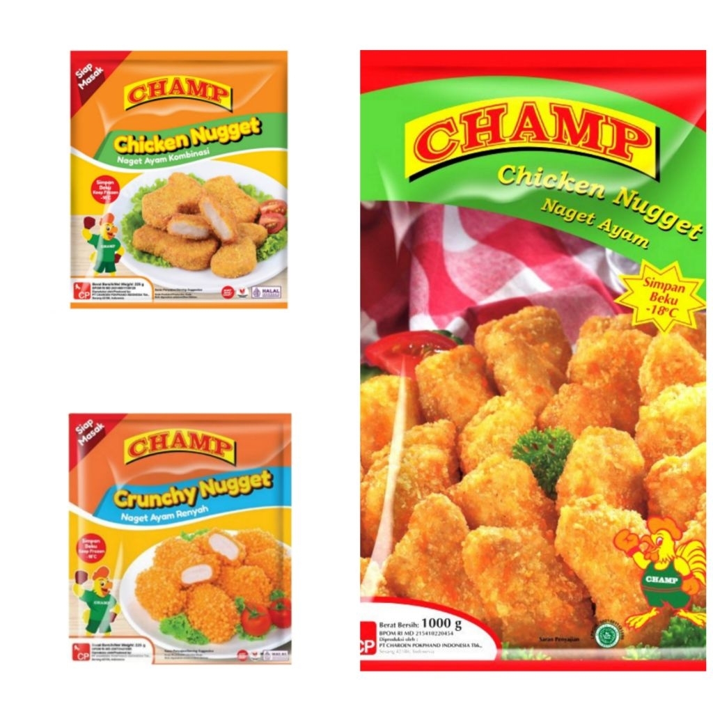 Champ Chicken Nugget/Crunchy Nugget/Sosis Ayam/Sosis Beef Sausage/Champ Burger/Bakso Ayam