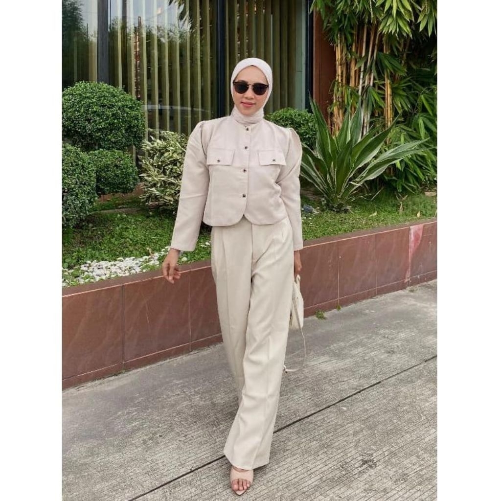 Crop Top Blazer/Outer Crop Blazer Cardigan Blazer Crop Wanita