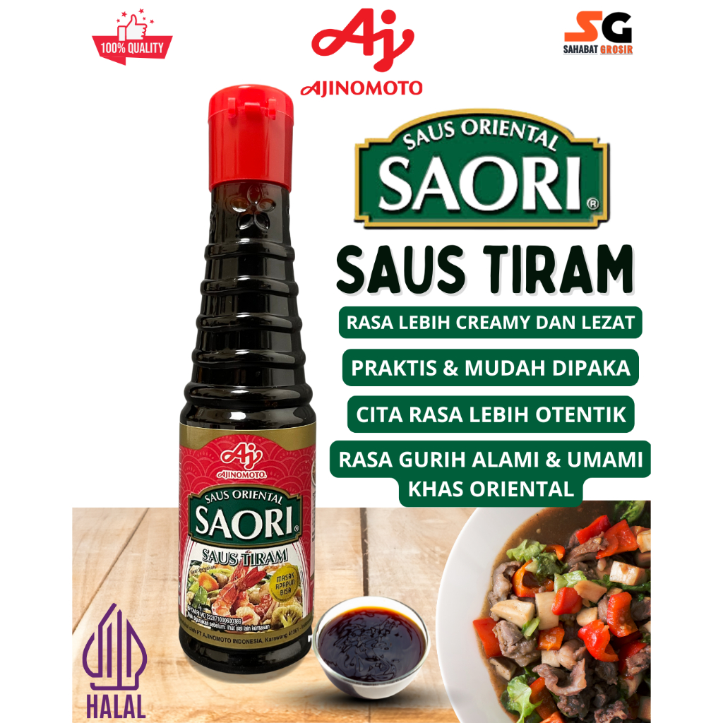 SAORI Saus Tiram Original – Saus Tiram Serbaguna untuk Aneka Masakan-Saus Tiram Saori 133ml - Rasa G