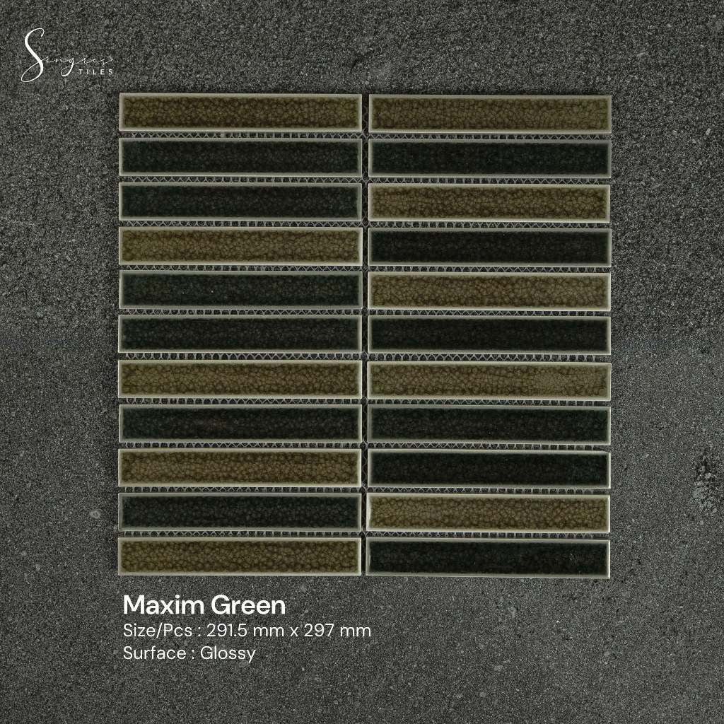 Singres Tiles - Green Maxim Singres Mosaic Tiles