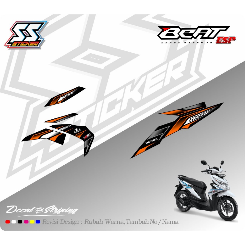 Striping Stiker Motor Beat Esp Custom Design 27