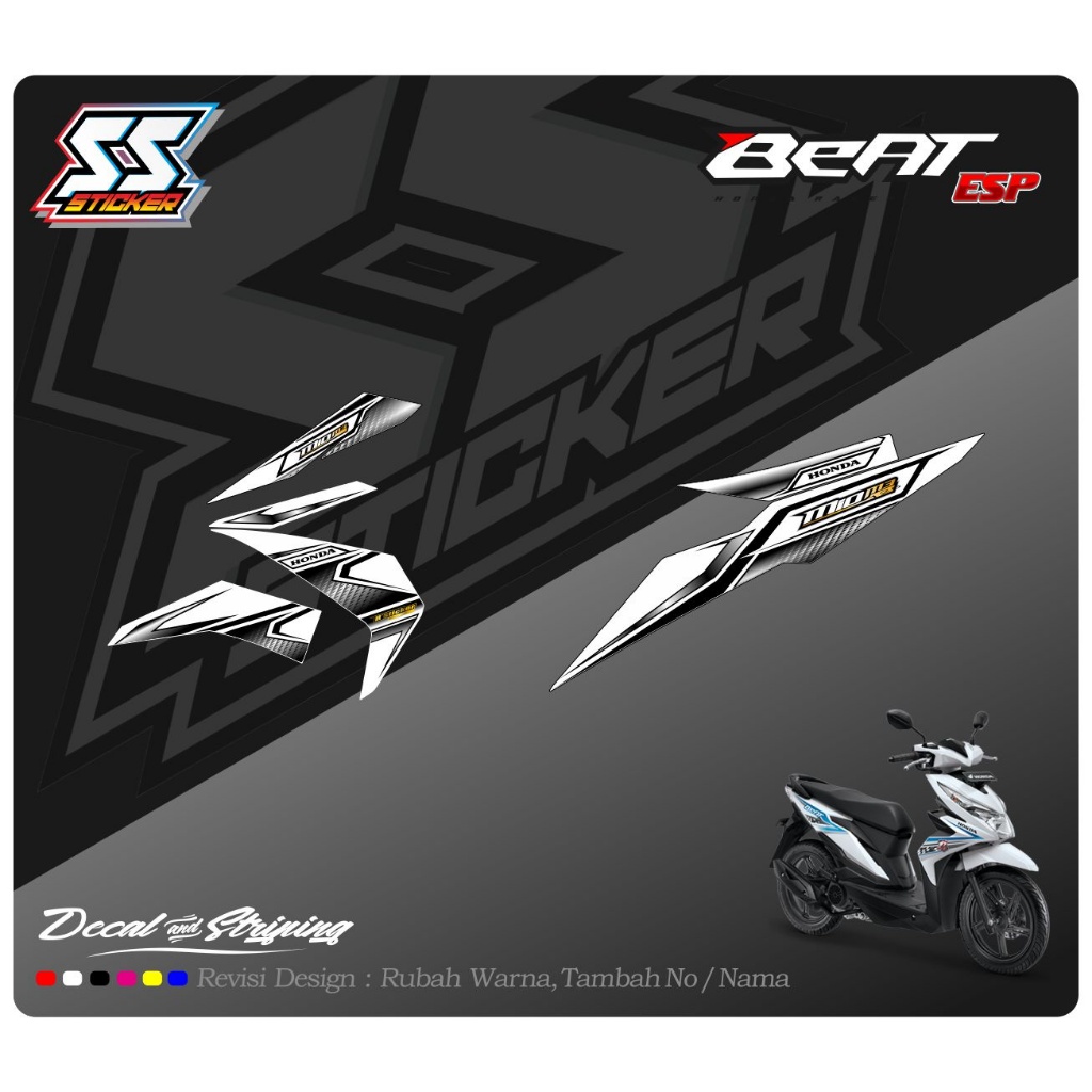 Striping Stiker Motor Beat Esp Custom Design 38