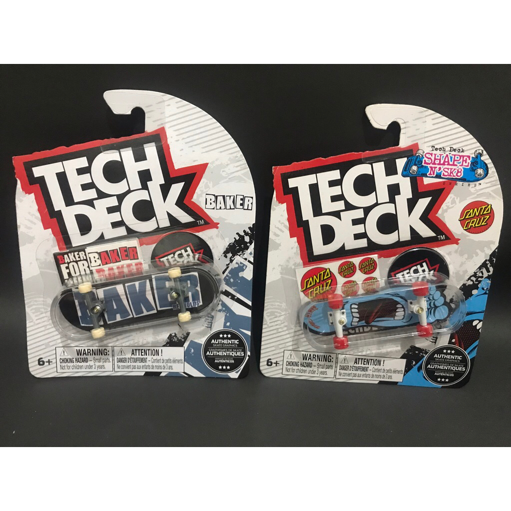 TECH DECK SHAPE N SK8 BAKER & SANTA CRUZ rare