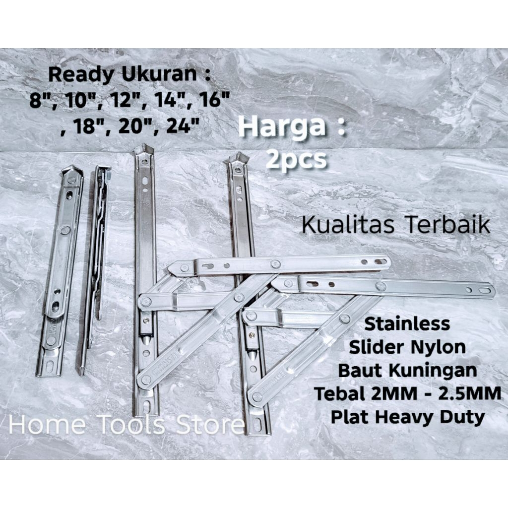 ENGSEL CASEMENT JENDELA SET 2PCS - ENGSEL JENDELA - CASEMENT JENDELA 8" 10" 12" 14" 16" 18" 20" 24"