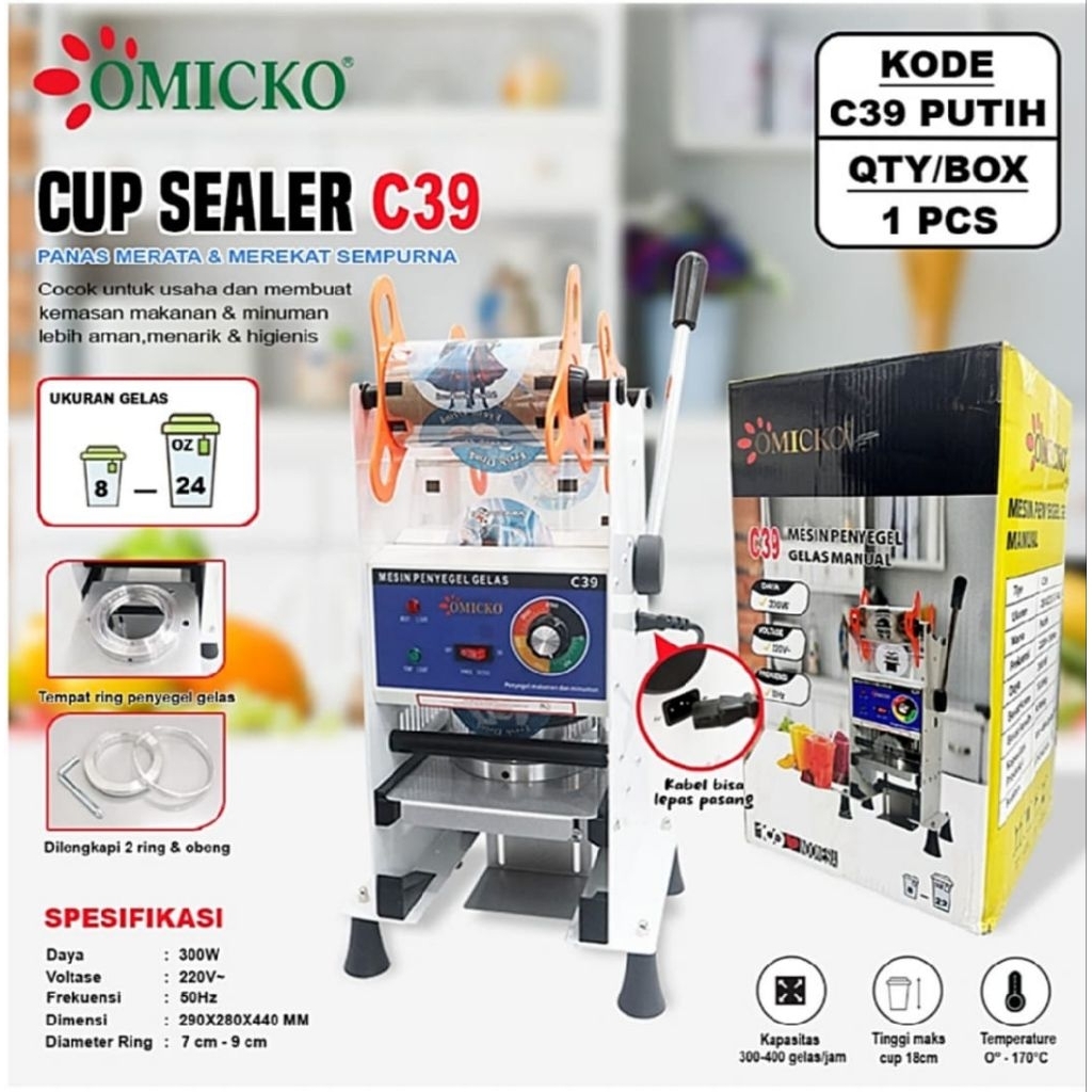 BATAM - OMICKO C39 C 39 cup sealer mesin penyegel gelas plastik