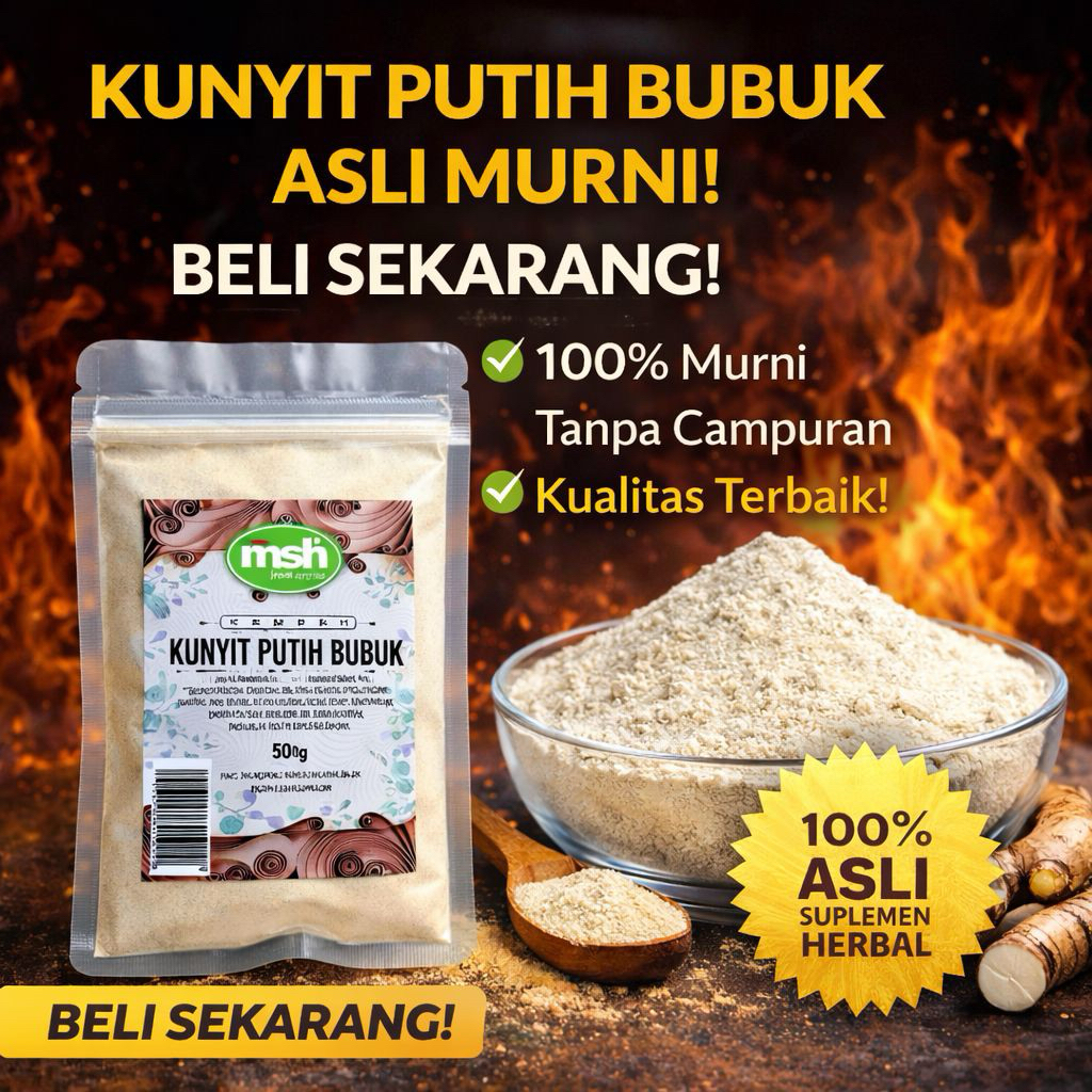 MSH Kunyit Bubuk 50 g , Kunyit Bubuk Asli , Kunyit Bubuk Murni , Kunyit Bubuk Premium