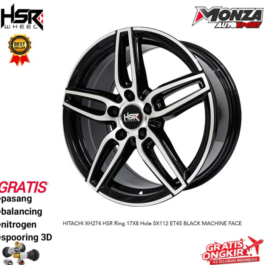 Velg Racing Hsr Hitachi R17 untuk mobil Mercy All Series