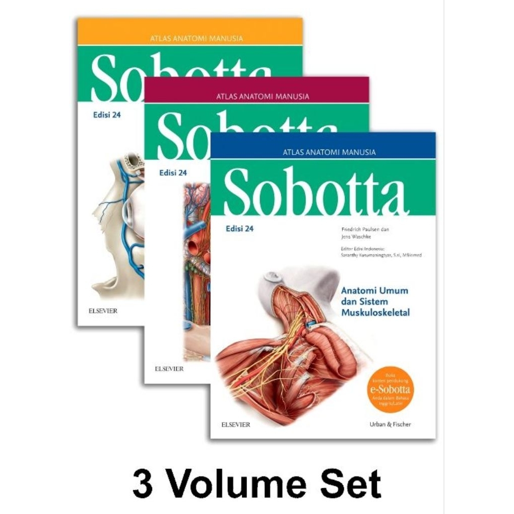 Atlas Anatomi Manusia Sobotta - Set Lengkap 4 Buku, Ilustrasi Menarik, Bahasa Indonesia