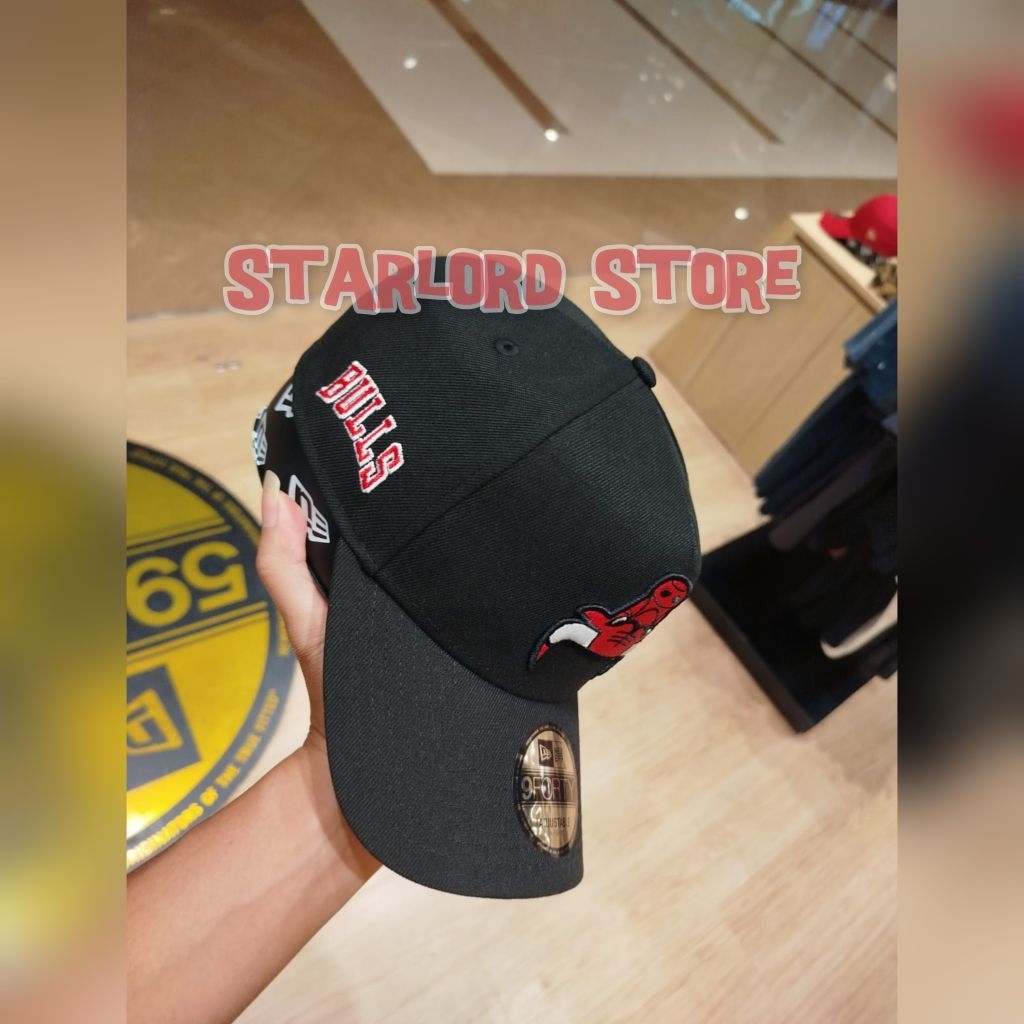 Topi New Era Red Bulls 9Forty - Hitam