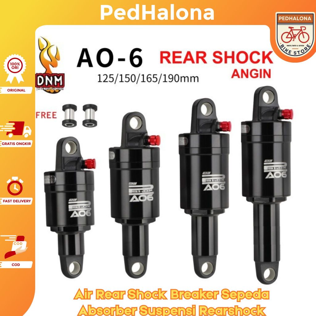 DNM AO-6 Air Rear Shock Breaker Sepeda Absorber Suspensi Rearshock
